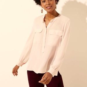 Peach loft blouse